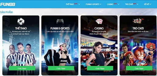 68gamebai reviews Đa dạng các trò chơi cá cược tại nhà cái Fun88