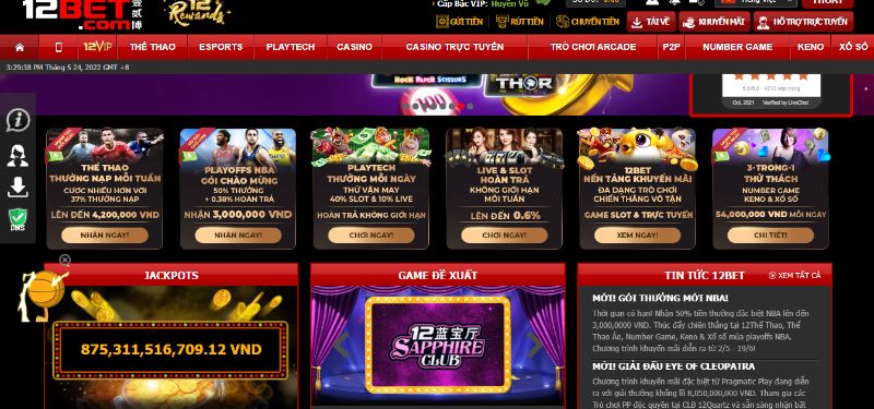 68gamebai reviews Giao diện 12bet sắp xếp khoa học và đầy hấp dẫn