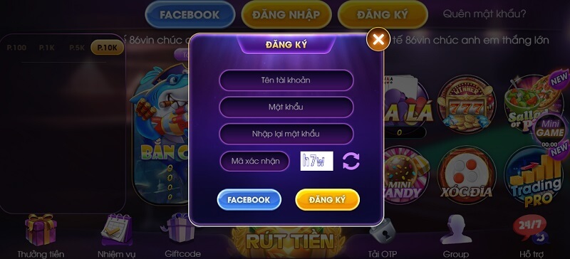68gamebai reviews Điền đầy đủ 4 mục để trống khi đăng ký tài khoản